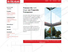 Tablet Screenshot of hitecglas.de